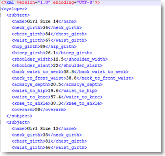 XML Profile Sample