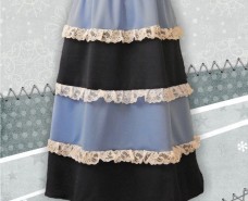 Multi-tier Aline Elastic Waistband Skirt