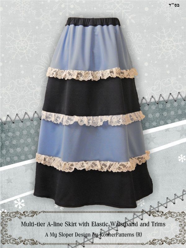 Multi-tier Aline Elastic Waistband Skirt