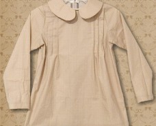 Peter Pan Collar Blouse with Pleated Front