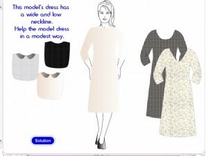 Tznius Shopping Tips Dress-up Game