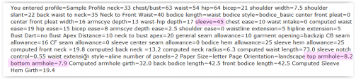 Top and Bottom Armhole and Sleeve Measurement