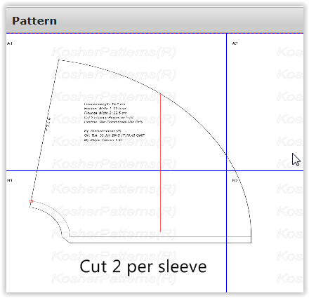 Caftan Full-span Even Width Flounce Pattern