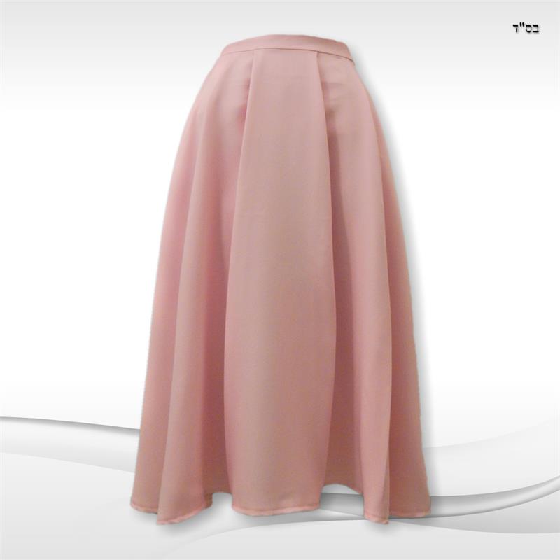 Pleated A-line Skirt with Equally-spaced Tucks/Pleats