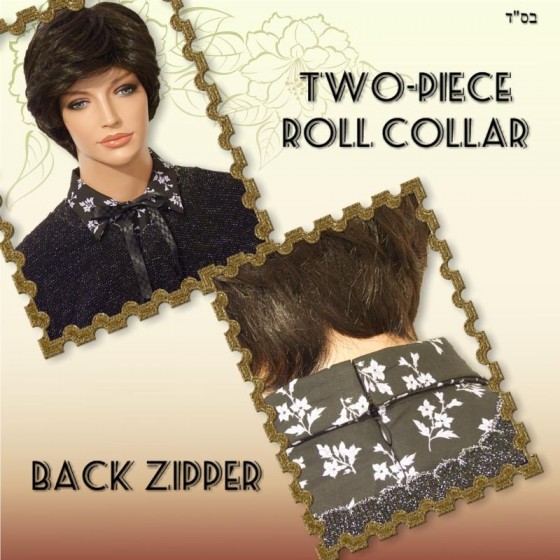 Two-piece Roll Collar With Back Opening