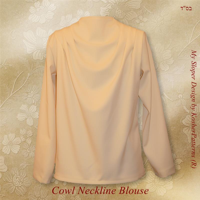 Modest Cowl Neckline Blouse Model