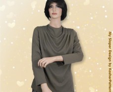 Cowl Neckline Blouse Women