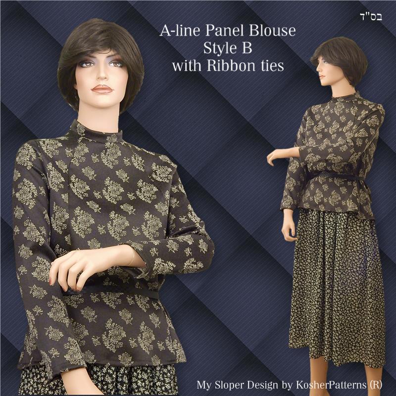 Modest Aline Panel Blouse Style B