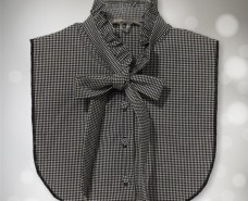 Bow & Frill Dickey Black Gingham