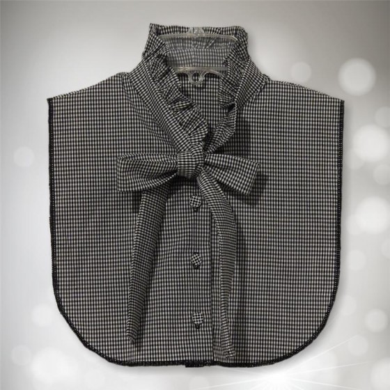 Bow & Frill Dickey Black Gingham