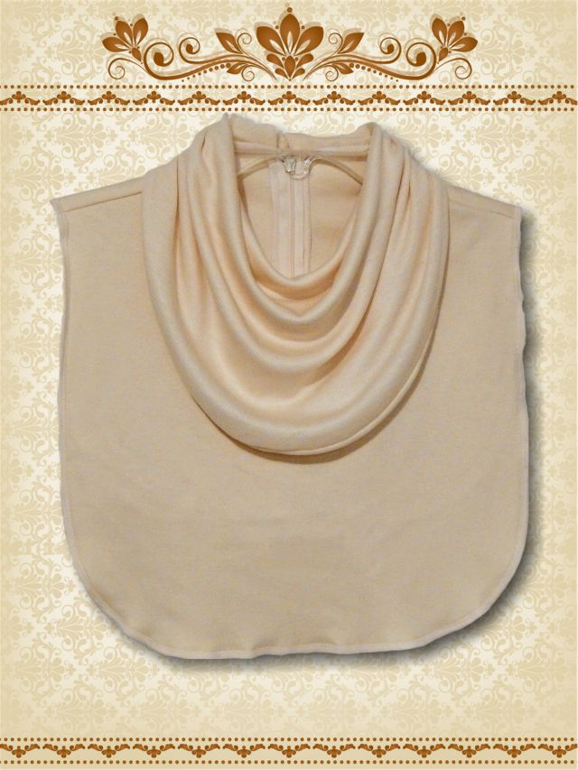 Cowl Collar Dickey on Cream Knit