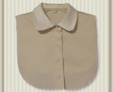 Cream Cotton Sateen Rounded Sport Collar Style A Dickey