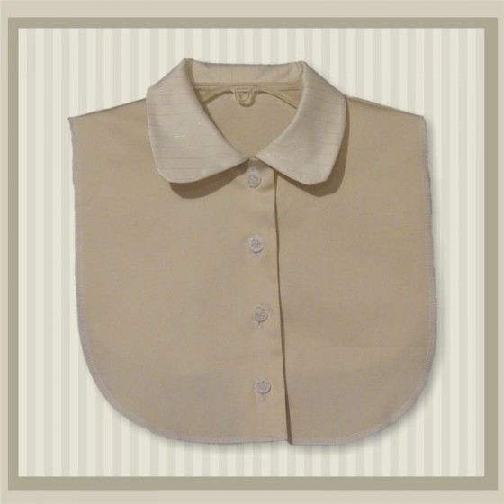 Cream Cotton Sateen Rounded Sport Collar Style A Dickey