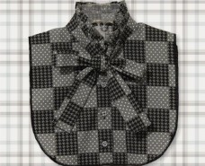 Bow & Frill Collar Houndstooth & Dots Dickey