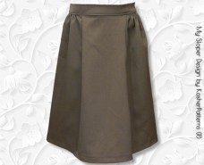 Four-Panel Side-Gathered A-line Skirt