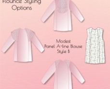 Panel A-line Blouse B Styling Options 1