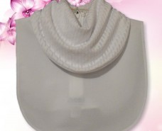 White Textured Cowl Collar Dickey