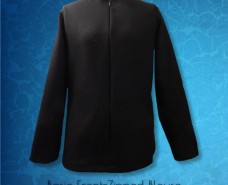 Basic Blouse Front Zipped Mandarin Collar