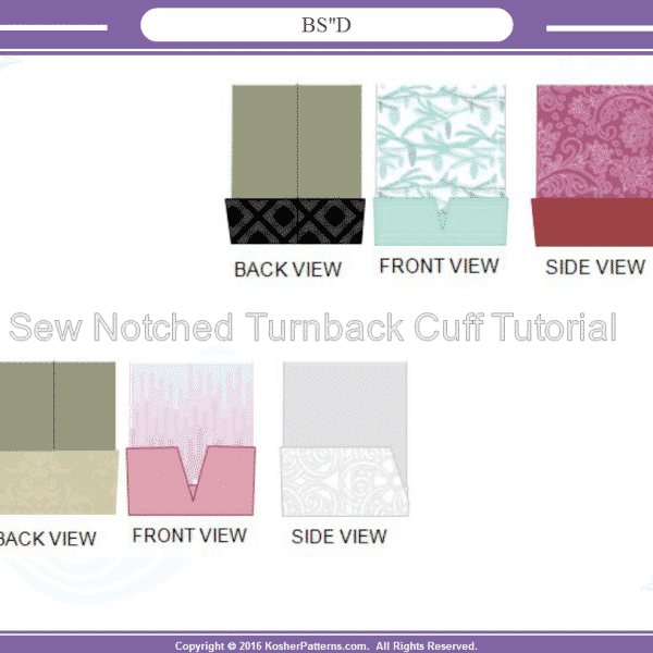 sew notched turnback sleeve cuff