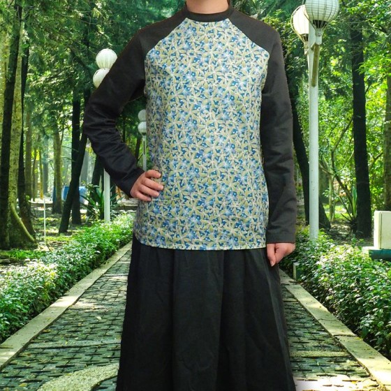 Two Tone Faux Raglan Top